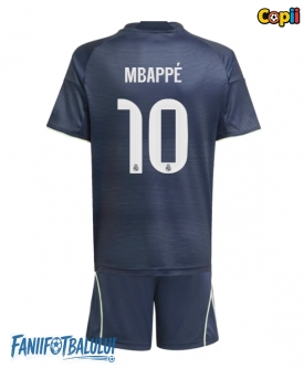Real Madrid Kylian Mbappe #10 Echipament de Fotbal Replică 2025-26 Copii Deplasare (+ Șorturi)